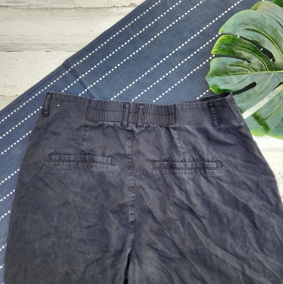 Abercrombie & Fitch Lyocell Straight Leg Ankle Pants Black Size Large - Picture 8 of 8